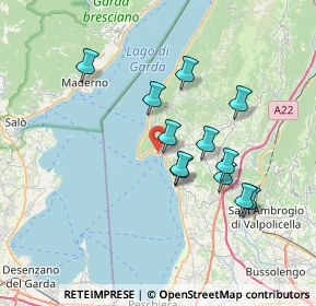 Mappa Via Guglielmo Marconi, 37016 Garda VR, Italia (6.28667)