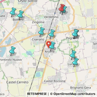 Mappa Via Leone XIII, 24040 Arcene BG, Italia (2.49583)