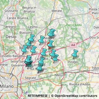 Mappa Via Filzi, 20864 Agrate Brianza MB, Italia (6.89)