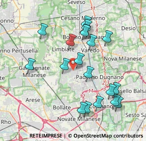 Mappa Via Tagliamento, 20030 Senago MI, Italia (3.92263)