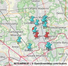 Mappa Via Tagliamento, 20030 Senago MI, Italia (2.94083)