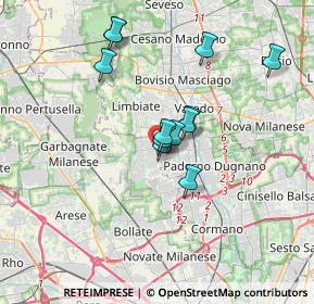 Mappa Via Tagliamento, 20030 Senago MI, Italia (2.79167)