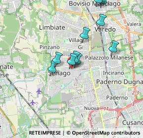 Mappa Via Tagliamento, 20030 Senago MI, Italia (1.79455)