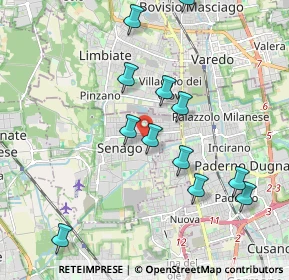 Mappa Via Tagliamento, 20030 Senago MI, Italia (1.99833)