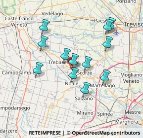 Mappa Emisfero, 30033 Trebaseleghe PD, Italia (6.47667)