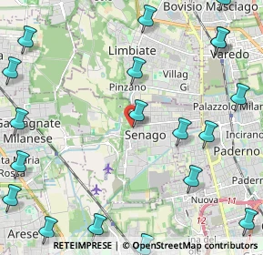 Mappa Via Federico Borromeo, 20030 Senago MI, Italia (3.15316)