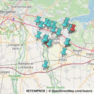 Mappa Via Giuseppe Mazzini, 25037 Pontoglio BS, Italia (6.4565)