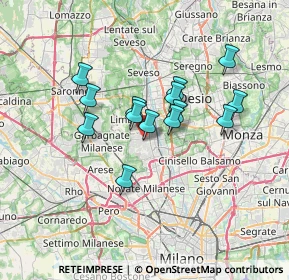 Mappa Carrefour Market, 20030 Senago MI, Italia (5.37429)