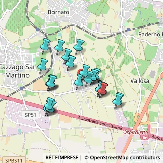 Mappa Via Eugenio Montale, 25046 Cazzago San Martino BS, Italia (0.74643)