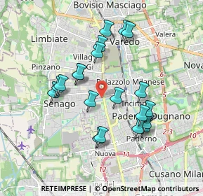 Mappa Via Risorgimento, 20037 Senago MI, Italia (1.692)