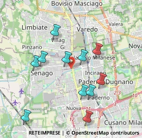 Mappa Via Risorgimento, 20037 Senago MI, Italia (1.88818)
