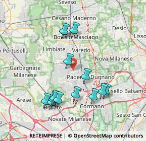 Mappa Via Risorgimento, 20037 Senago MI, Italia (3.74357)