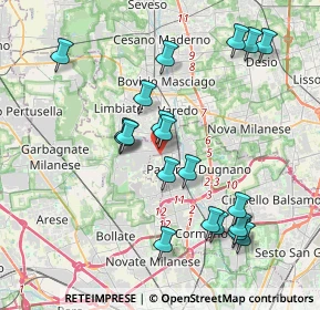 Mappa Via Risorgimento, 20037 Senago MI, Italia (3.916)
