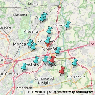Mappa Via Antonio Canova, 20864 Agrate Brianza MB, Italia (3.77533)