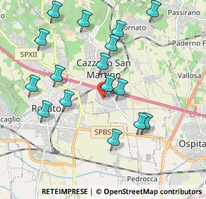 Mappa Via Montecassino, 25046 Cazzago San Martino BS, Italia (2.02188)