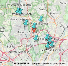 Mappa Via Riccardo Wagner, 20037 Paderno Dugnano MI, Italia (3.70091)