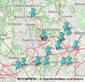Mappa Via Riccardo Wagner, 20037 Paderno Dugnano MI, Italia (4.46375)