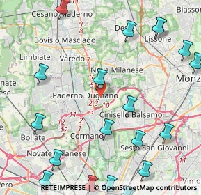 Mappa Via Riccardo Wagner, 20037 Paderno Dugnano MI, Italia (6.0705)