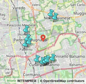 Mappa Via Riccardo Wagner, 20037 Paderno Dugnano MI, Italia (1.95167)