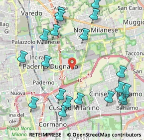 Mappa Via Riccardo Wagner, 20037 Paderno Dugnano MI, Italia (2.5565)