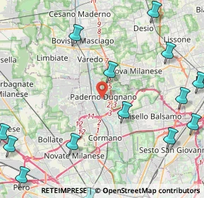 Mappa Via Enrico Toti, 20037 Paderno Dugnano MI, Italia (6.312)
