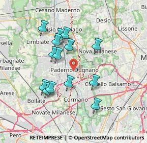 Mappa Via Enrico Toti, 20037 Paderno Dugnano MI, Italia (3.285)
