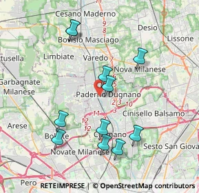 Mappa Via Monte Resegone, 20037 Paderno Dugnano MI, Italia (3.82182)