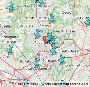 Mappa Via Monte Resegone, 20037 Paderno Dugnano MI, Italia (5.7425)