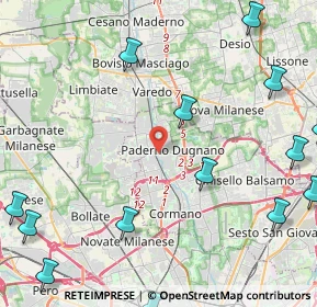 Mappa Via Monte Resegone, 20037 Paderno Dugnano MI, Italia (6.476)