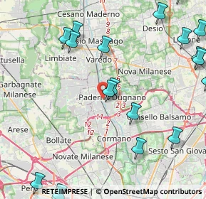 Mappa Via Monte Resegone, 20037 Paderno Dugnano MI, Italia (6.045)