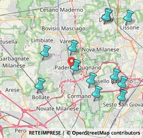Mappa Via Monte Resegone, 20037 Paderno Dugnano MI, Italia (4.47083)