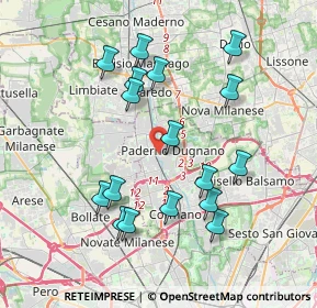 Mappa Via Monte Resegone, 20037 Paderno Dugnano MI, Italia (3.76059)