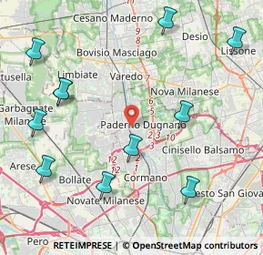 Mappa Via Monte Resegone, 20037 Paderno Dugnano MI, Italia (5.08909)