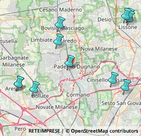 Mappa Via Monte Resegone, 20037 Paderno Dugnano MI, Italia (5.45818)