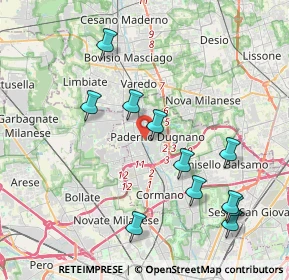 Mappa Via Monte Resegone, 20037 Paderno Dugnano MI, Italia (4.24636)