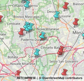 Mappa Via Vincenzo Bellini, 20037 Paderno Dugnano MI, Italia (5.769)