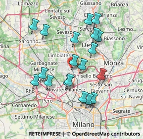 Mappa Via Claudio Galeno, 20037 Paderno Dugnano MI, Italia (6.98842)