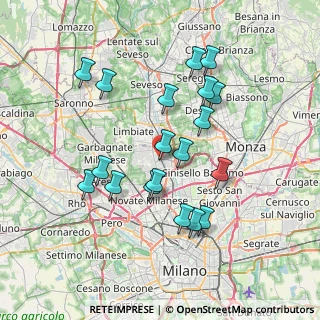 Mappa Via Claudio Galeno, 20037 Paderno Dugnano MI, Italia (6.98842)
