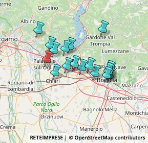 Mappa A4 Torino - Trieste, 25046 Cazzago San Martino BS, Italia (10.70944)
