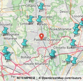 Mappa Via Ugo La Malfa, 20037 Paderno Dugnano MI, Italia (6.1975)