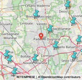Mappa Via Ugo La Malfa, 20037 Paderno Dugnano MI, Italia (6.598)