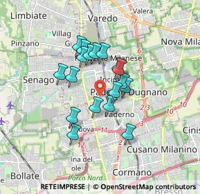 Mappa Via Ugo La Malfa, 20037 Paderno Dugnano MI, Italia (1.28222)