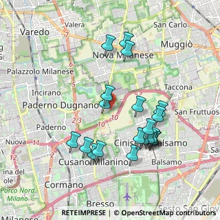Mappa Via Sondrio, 20037 Paderno Dugnano MI, Italia (1.8595)