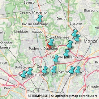 Mappa Via Mozart Wolfang Amedeo, 20037 Paderno Dugnano MI, Italia (4.38133)