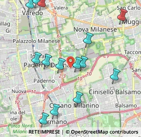 Mappa Via Mozart Wolfang Amedeo, 20037 Paderno Dugnano MI, Italia (2.32571)