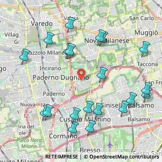Mappa Via Mozart Wolfang Amedeo, 20037 Paderno Dugnano MI, Italia (2.5255)