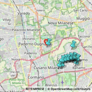Mappa Via Mozart Wolfang Amedeo, 20037 Paderno Dugnano MI, Italia (2.565)
