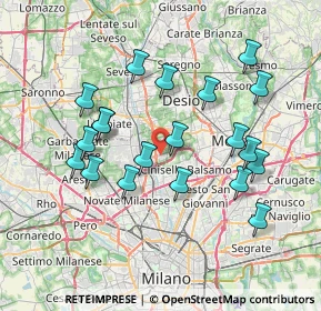 Mappa Via Mozart Wolfang Amedeo, 20037 Paderno Dugnano MI, Italia (7.207)