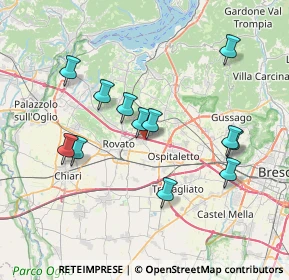 Mappa Via Giulio Pastore, 25046 Cazzago San Martino BS, Italia (7.06917)