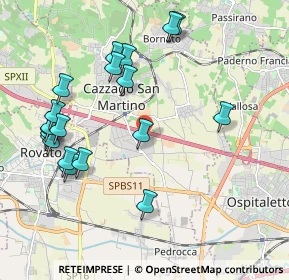 Mappa Via Giulio Pastore, 25046 Cazzago San Martino BS, Italia (2.22)